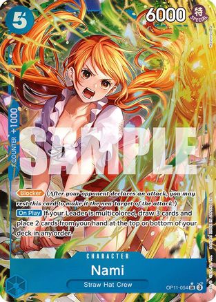 Nami (054) (Alternate Art) (OP11-054) - A Fist of Divine Speed -  Super Rare
