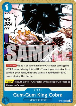 Gum-Gum King Cobra (OP11-059) - A Fist of Divine Speed -  Common