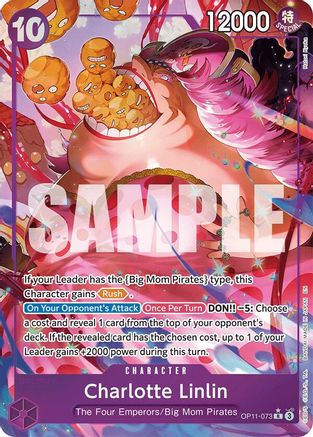 Charlotte Linlin (Alternate Art) (OP11-073) - A Fist of Divine Speed -  Rare