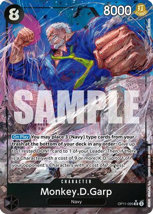 Monkey.D.Garp (Alternate Art) (OP11-095) - A Fist of Divine Speed -  Super Rare