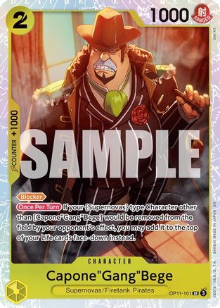 Capone"Gang"Bege (101) (OP11-101) - A Fist of Divine Speed -  Super Rare
