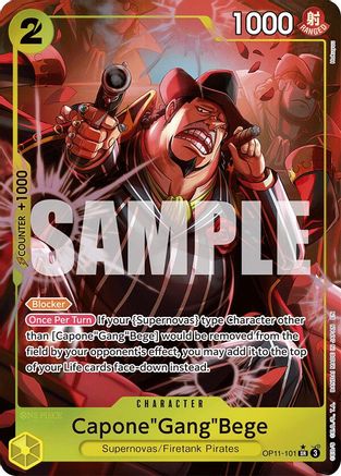 Capone"Gang"Bege (101) (Alternate Art) (OP11-101) - A Fist of Divine Speed -  Super Rare