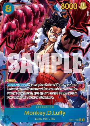 Monkey.D.Luffy (118) (Alternate Art) (OP11-118) - A Fist of Divine Speed -  Secret Rare