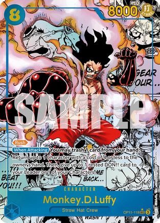 Monkey.D.Luffy (118) (Manga) (OP11-118) - A Fist of Divine Speed -  Secret Rare