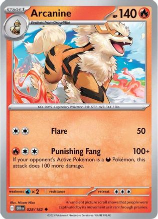 Arcanine - 028 - Uncommon - Reverse Holofoil