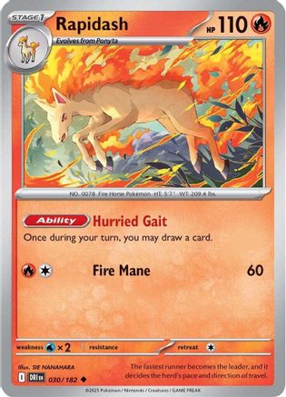 Rapidash - 030/182  - Uncommon - Reverse Holofoil