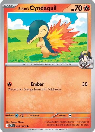 Ethan's Cyndaquil - 032 - Common - Reverse Holofoil