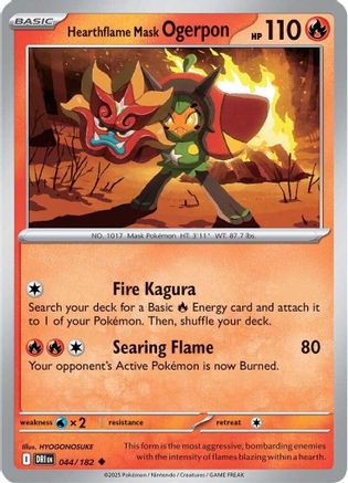 Masque de Fournaise Ogerpon - 044 - Peu Commune - Holofoil Inversé