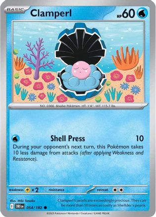 Clamperl - 054/182  - Common - Reverse Holofoil