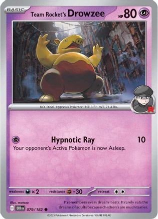 Hypnomade de la Team Rocket - 079 - Commune - Holo Inversée