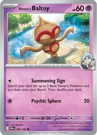 Steven's Baltoy - 083 - Common - Reverse Holofoil
