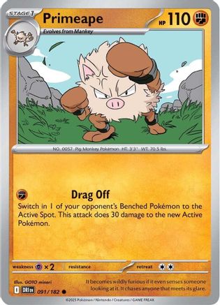 Primeape - 091 - Common - Reverse Holofoil
