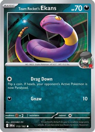 Team Rocket's Ekans - 112 - Common - Reverse Holofoil