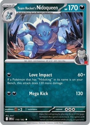 Team Rocket's Nidoqueen - 116 - Uncommon - Reverse Holofoil