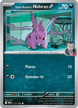 Team Rocket's Nidoran M - 117 - Common - Normal