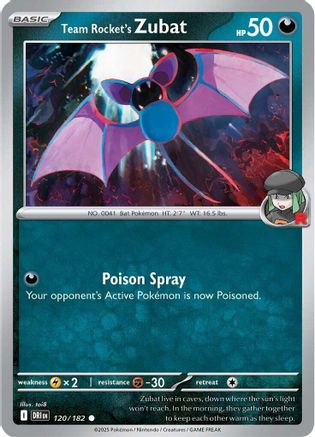 Zubat du Team Rocket - 120 - Commune - Holofoil Inversé