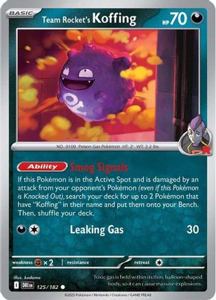 Team Rocket's Koffing - 125 - Common - Reverse Holofoil