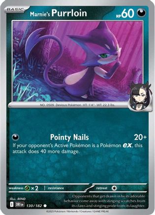 Marnie's Purrloin - 130 - Common - Reverse Holofoil