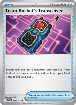 Team Rocket's Transceiver - 178 - Uncommon - Reverse Holofoil