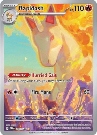 Rapidash - 189/182  - Illustration Rare - Holofoil