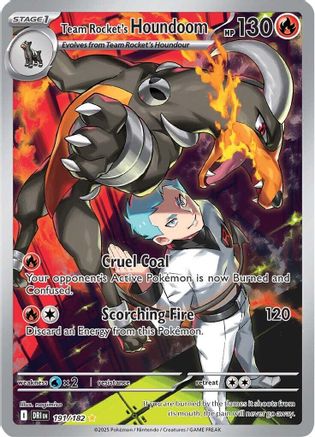 Team Rocket's Houndoom - 191/182  - Illustration Rare - Holofoil