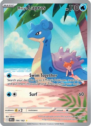 Misty's Lapras - 194/182  - Illustration Rare - Holofoil