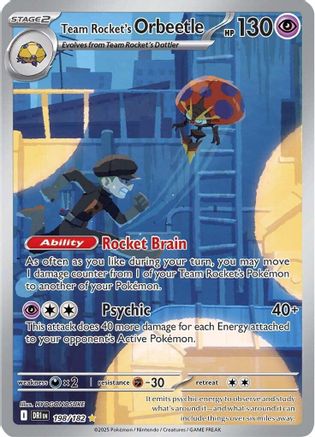 Team Rocket's Orbeetle - 198/182  - Illustration Rare - Holofoil