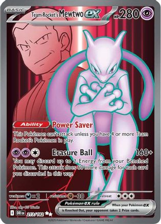 Team Rocket's Mewtwo ex - 213/182  - Ultra Rare - Holofoil