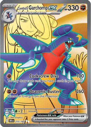 Cynthia's Garchomp ex - 215/182  - Ultra Rare - Holofoil