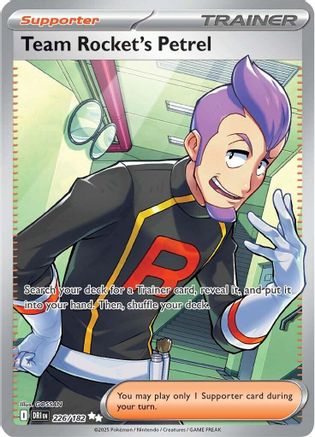 Team Rocket's Petrel - 226/182  - Ultra Rare - Holofoil