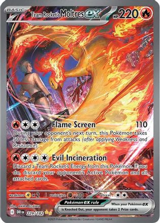Team Rocket's Moltres ex - 229/182  - Special Illustration Rare - Holofoil