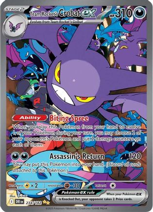 Team Rocket's Crobat ex - 234/182  - Special Illustration Rare - Holofoil