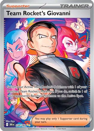 Team Rocket's Giovanni - 238/182  - Special Illustration Rare - Holofoil