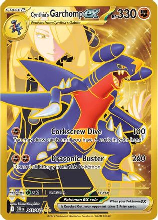 Cynthia's Garchomp ex - 241/182  - Hyper Rare - Holofoil