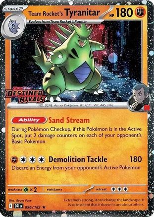 Team Rocket's Tyranitar (Prerelease) - 096 - Rare - Holofoil