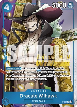 Dracule Mihawk (vainqueur de l'événement Poing de vitesse divine) (P-081) - Promo