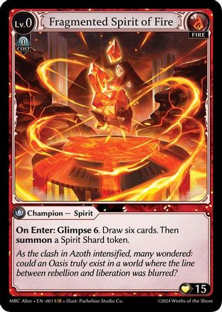 Fragmented Spirit of Fire (1) Alter -  Ultra Rare