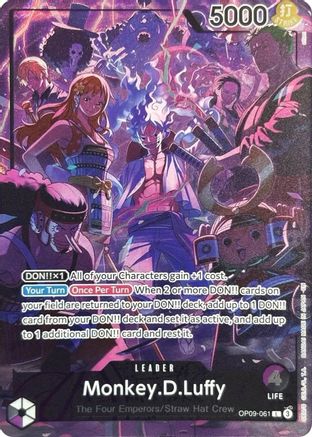 Monkey.D.Luffy (English Version 2nd Anniversary Set) (OP09-061)  -  Leader