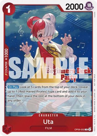 Uta (Beginners Deck Party [ST-23] - [ST-28] Participation Pack) (OP09-002)  -  Rare