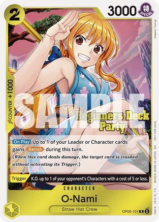 O-Nami (Pack de Participation - Soirée Débutants [ST-23] - [ST-28]) (OP06-101) - Rare