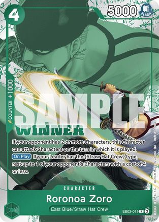 Roronoa Zoro (Winner Pack 2025 Vol. 3) (EB02-019)  -  Rare