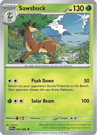 Sawsbuck - 007/086 - Uncommon - Reverse Holofoil