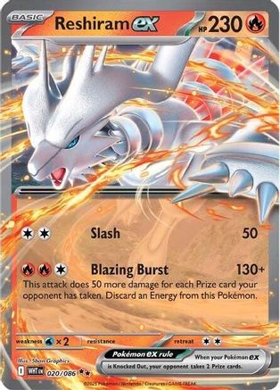 Reshiram ex - 020/086 - Double Rare - Holofoil