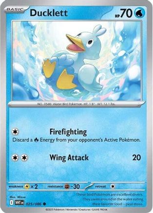 Ducklett - 025/086 - Common - Reverse Holofoil
