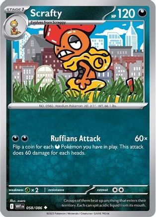 Scrafty - 058/086 - Uncommon - Normal