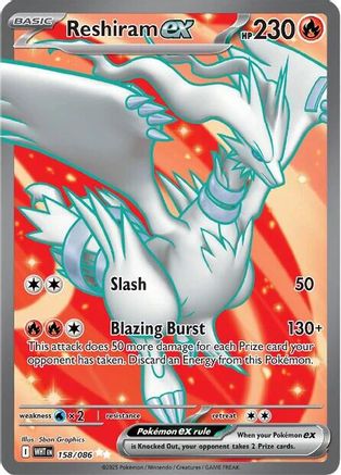 Reshiram ex - 160/086  - Ultra Rare - Holofoil