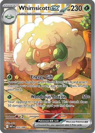 Whimsicott ex - 165/086  - Special Illustration Rare - Holofoil