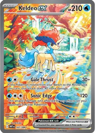 Keldeo ex - 167/086 - Illustration rare spéciale - Holofoil