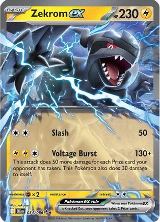 Zekrom ex - 034/086 - Double Rare - Holographique