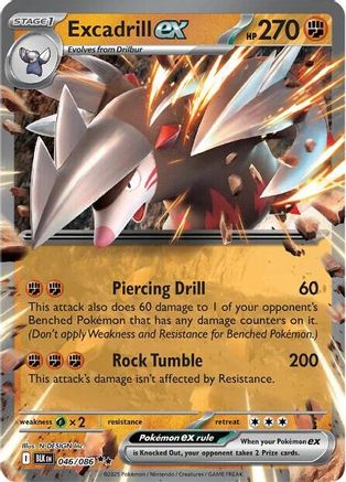 Excadrill ex - 046/086 - Double Rare - Holographique